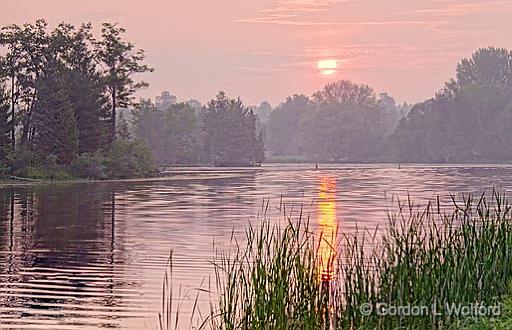 Hazy Rideau Canal Sunrise_10708-9.jpg - Photographed along the Rideau Canal Waterway near Smiths Falls, Ontario, Canada.